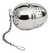 Crystal Rock Infusor De Te En Hebras Con Cadena Bola Acero Inoxidable Color Gris