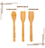 3 Utensilios Madera Bamboo Cocina Cuchara Espatula Tenedor - tienda online