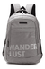 Mochila Gris Portanotebook Urban Mode 18 PuLG Wanderlust Diseño De La Tela Lisa Con Texto