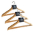 Percha De Madera Lustrada Calidad Superior Premium Pack X3 - tienda online