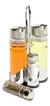 Set Condimentero Exhibidor Aceite Vinagre Sal Pimienta 4 Pcs en internet
