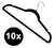 Perchas Terciopelo Pack De 10 Negras Elegante Armario - comprar online