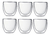 6 Vasos Tazas Jarro 250ml Doble Pared Vidrio Borosilicato