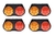 kit 04 Lanternas Duplas lateral LED - KLXQTL-180