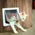 Porta Basculante cão Gato com 4 Way Flap Porta Trava de Segurança para o Cão Gatos Gatinho Plástico ABS Pequeno Pet Portão portas de Batente de porta Kit Gato Cães Porta Basculante cão Gato com 4 Way Flap Porta Trava d na internet