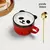 Caneca de café de gato de desenho animado japonês com tampa padrão de gato - Miau&Au