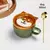 Imagem do Caneca de café de gato de desenho animado japonês com tampa padrão de gato