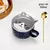 Caneca de café de gato de desenho animado japonês com tampa padrão de gato - comprar online