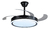 Ventilador Vitta De Techo Retráctil C/luz Cálida Y Fría 6 Velocidades 4 Aspas Diámetro 46 Cm 50hz Negro 220v