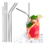 Set 4 Sorbetes Acero Inoxidable Limpiador Tragos Jugo Vaso - comprar online