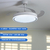 Ventilador Vitta De Techo Retractil C/luz Calida Y Fria 6 Velocidades 4 Aspas Blanco Diámetro 46cm - comprar online