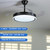 Ventilador Vitta De Techo Retráctil C/luz Cálida Y Fría 6 Velocidades 4 Aspas Diámetro 46 Cm 50hz Negro 220v - comprar online