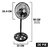 Ventilador De Pie Eiffel E-510 Negro Con 3 Palas Color Gris De Chapa, 10 De Diámetro 220 v - PLAYSMARTT