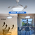 Ventilador Vitta De Techo Retractil C/luz Calida Y Fria 6 Velocidades 4 Aspas Blanco Diámetro 46cm - PLAYSMARTT