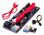 Kit Con 3 Cables De Minería Pci-e 009s Pci-e, 16 Puertos Usb 3.0, Color Negro