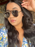 Aviador Raissa preto com detalhes dourado - comprar online