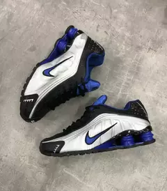Zapatillas Air Style shox gris con azul - tienda online