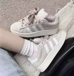 Zapatillas Style Clásica BEIGE CORDON ROSA - comprar online