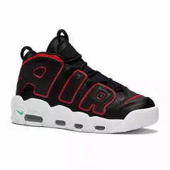 Tipo zapas Up- tempo negra suela blanca linea roja en internet