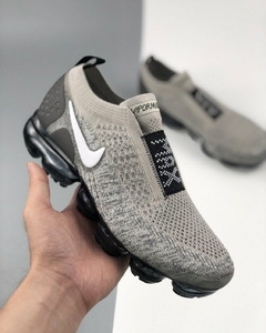 Zapas tipo Nike VaporMax Flyknit Beige/Gris Oscuro - comprar online
