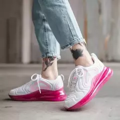 zapas tipo Air Style 720 blanca y rosa en internet