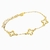 Pulseira trio de Trevos Vazados banhado à Ouro 18k - comprar online