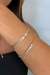 Pulserira com Circulos Cravejados de Zircônias banhado a Ouro 18k