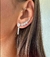 Ear Cuff Flores com Zircônias - Prata 925