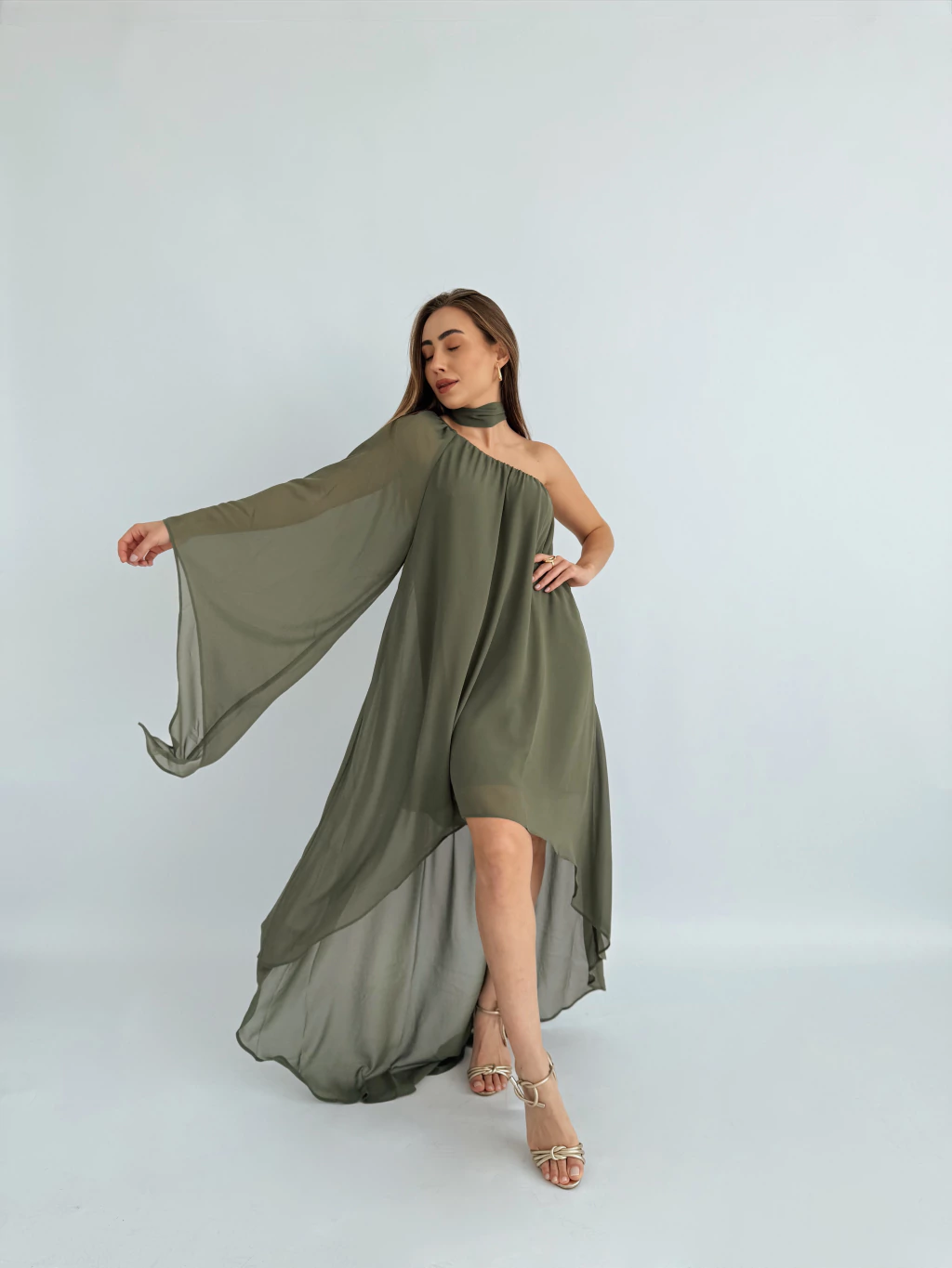 Vestido Aurora Verde Oliva