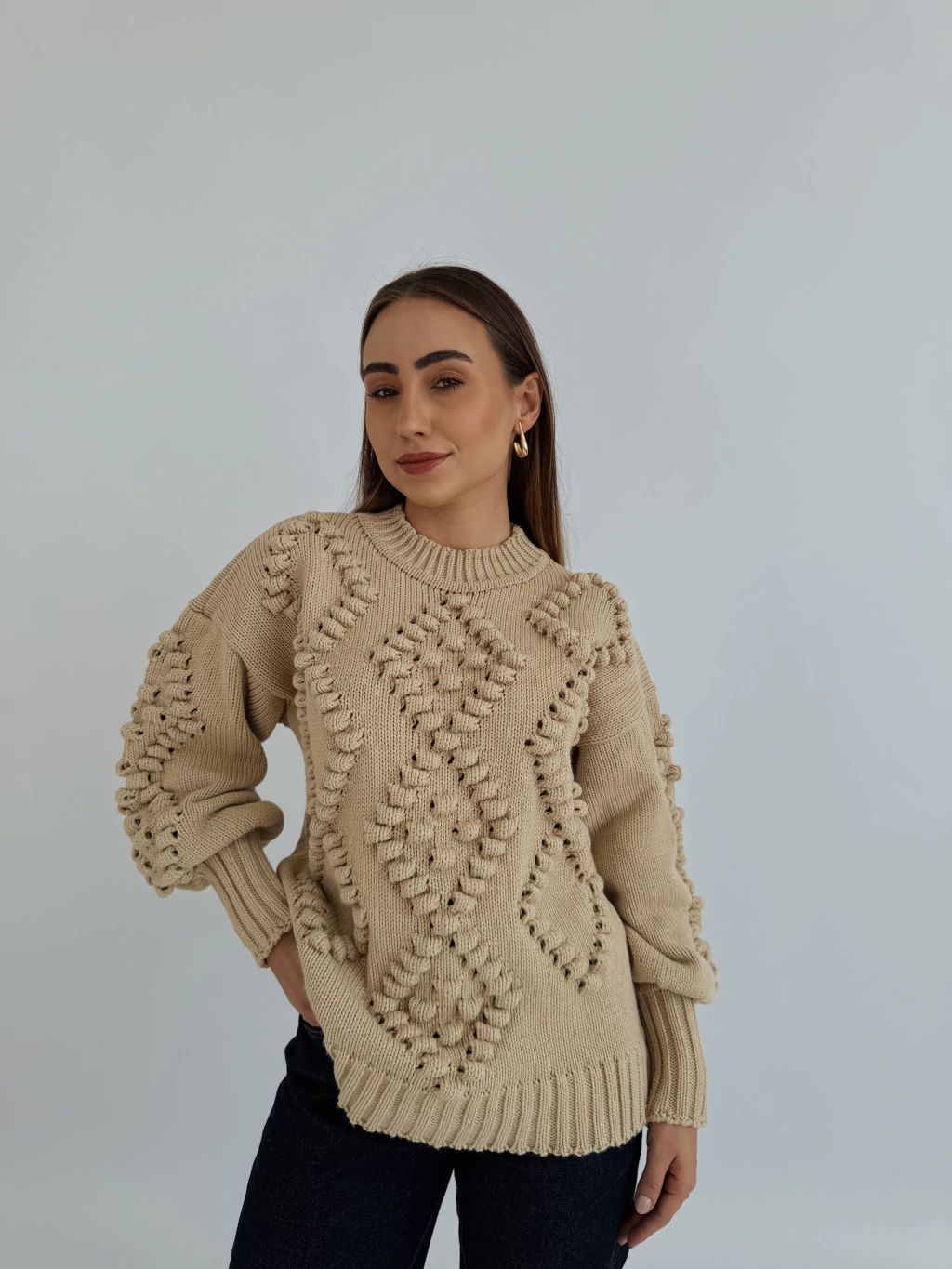 Blusa Tricot Avelã