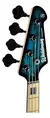Imagem do Contrabaixo Waldman GJJF450A SPBL Spalted Blue 4c Ativo Jazz Bass
