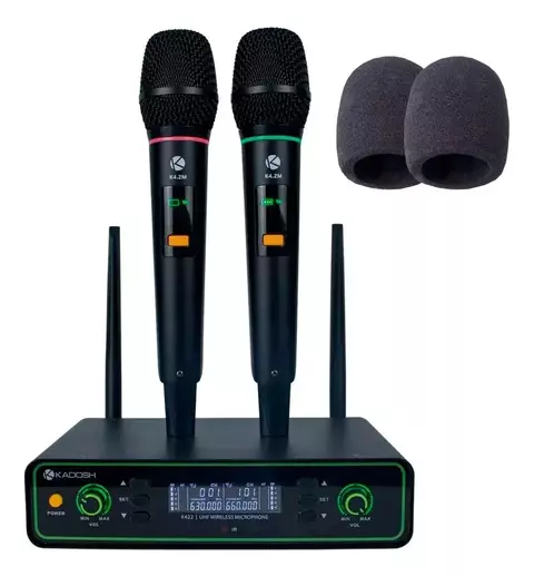 Microfone Sem Fio Kadosh K-422M Duplo Mão