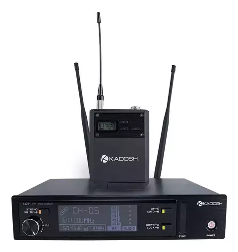 Microfone Sem Fio Único Headset Kadosh K-1201H Preto