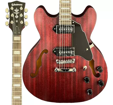 Guitarra Elétrica Waldman Semi Acustica GHO190 RDM Red Mahogany