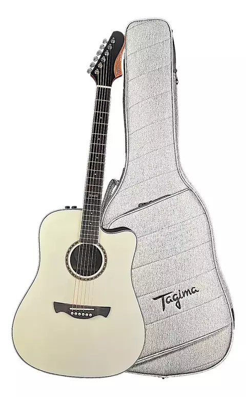 Violão Eletroacústico Tagima Swell Deluxe C/ Bag OWH Olympic White