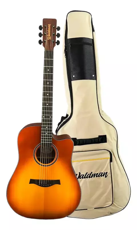 Violão Eletroacústico Waldman DCEX-1041 HB Honey Burst C/ Bag