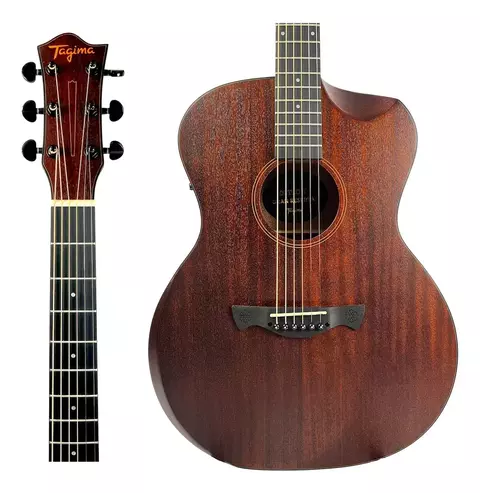 Violão Tagima Detroit Gran Reversa Grand Auditorium DKMOP Dark Mahogany Open Pore