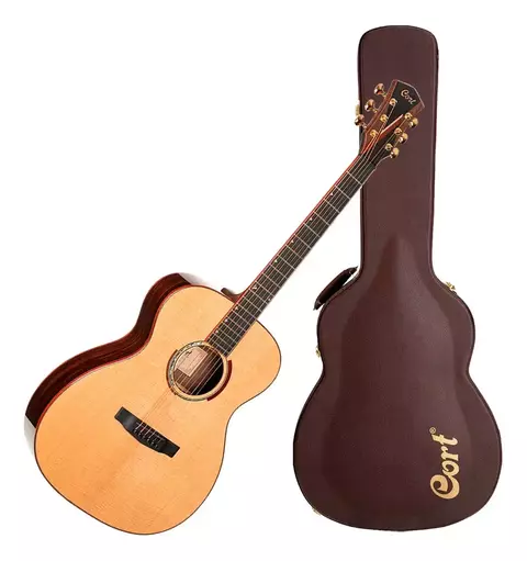Violão Cort Elétrico Abstract Delta NG Natural Gloss C/Case