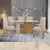 CONJUNTO MESA 6 CADEIRAS LOPASCAD ASTRID 160X80 LINHO RINZAI BEGE AMENDOA CLEAN/OFF WHITE