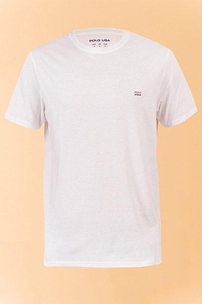 Camiseta Manga Curta Polo USA Pima Branca - comprar online