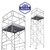 Andaime Industrial Torre COMPLETA 5M 1X1,5