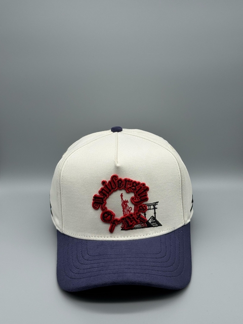 JC HATS - UNIVERSITY OF LIFE BEIGE/NAVY CURVE - comprar en línea