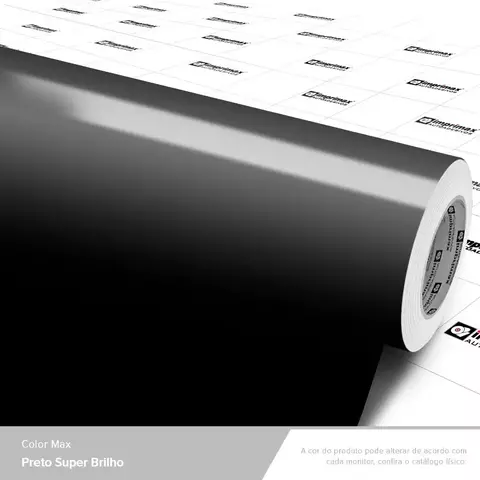 VINIL COLOR MAX PRETO BRILHANTE 1,00M