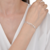 Pulsera doble de plata con cubic
