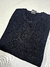 13018 - Sweater de hilo grueso tramado - cuello redondo - negro - comprar online
