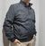 11012 - Campera de microfibra con piel y cuello mao - negro - comprar online
