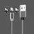 3 em 1 magnético micro cabo usb para iphone samsung android carregamento rápid na internet