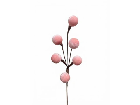 C.BOLINHA NATAL AVELUDADO (ROSA CLARO) 42CMX09