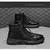Botas de Motocicleta Cano Alto Masculinas - Estilo, Segurança e Durabilidade em Couro Preto