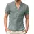 Moda verão algodão linho camisetas casuais masculino manga curta gola v camise